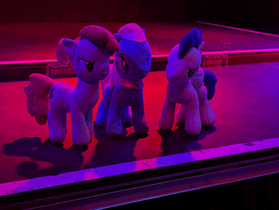Ponies auf der Bühne